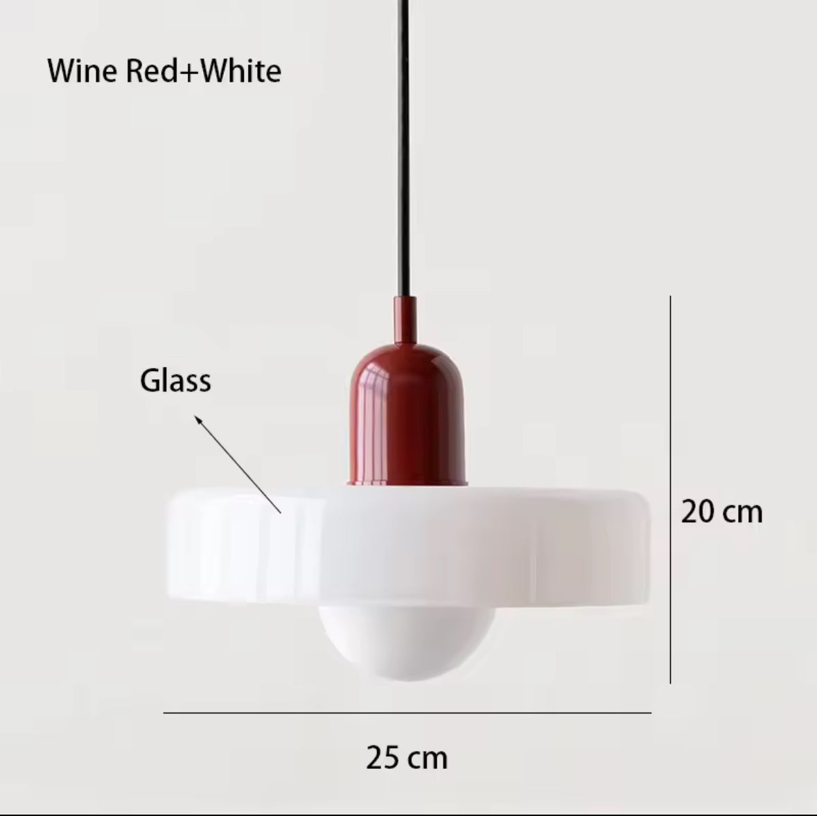 Bauhaus inspirerad taklampa i glas