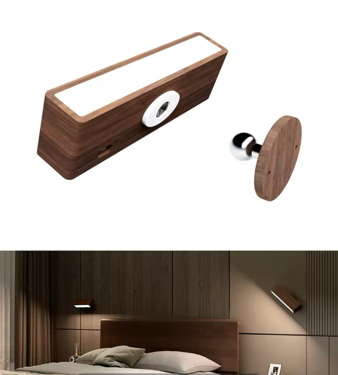 Nordisk trälampa med magnet