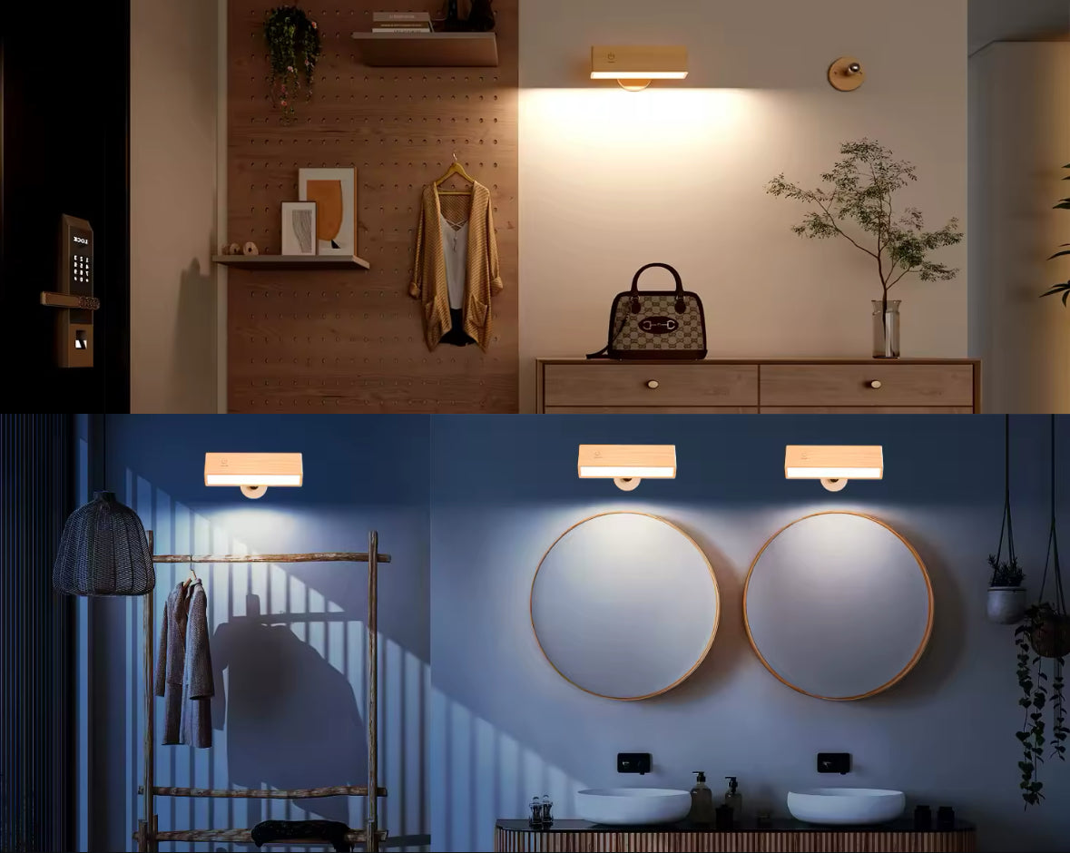 Nordisk trälampa med magnet
