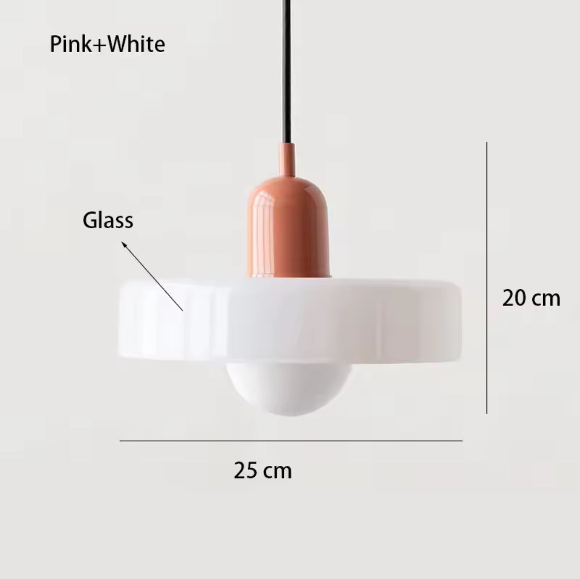 Bauhaus inspirerad taklampa i glas