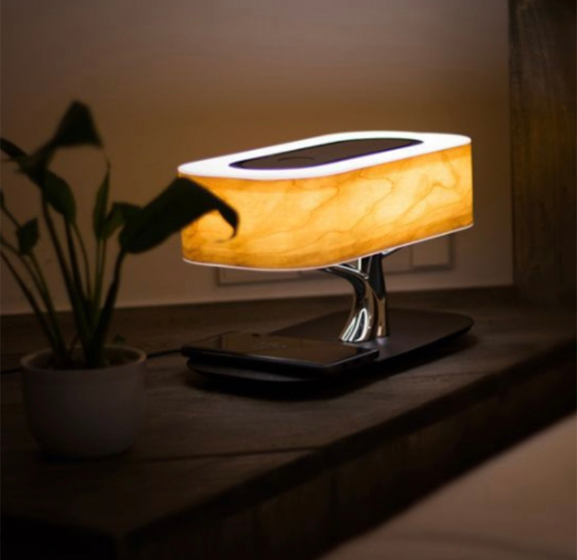 Körsbärsträ Bordslampa