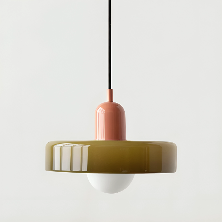 Bauhaus inspirerad taklampa i glas