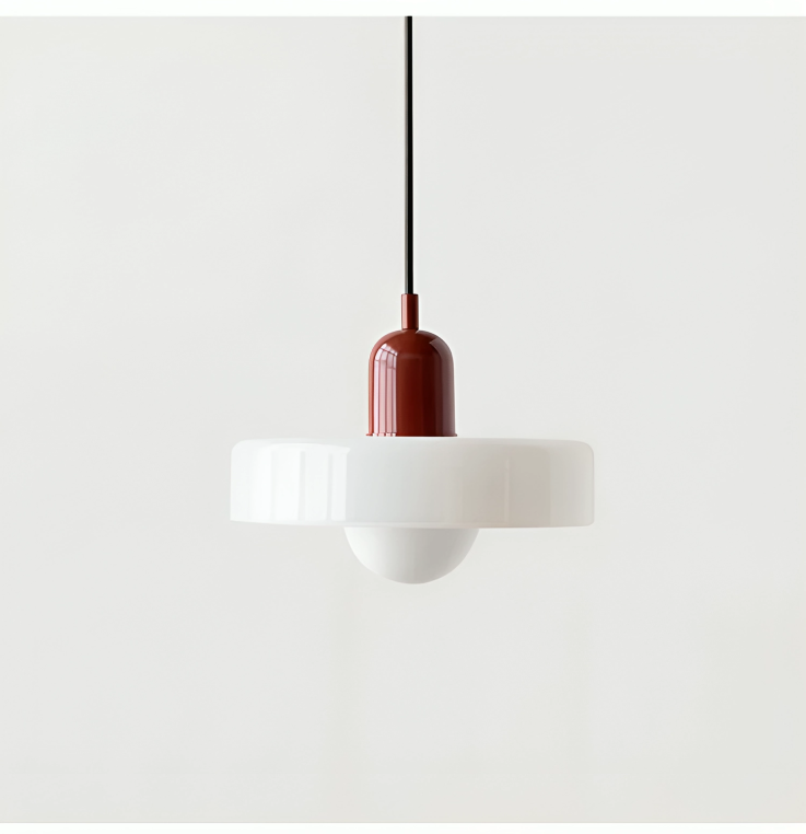 Bauhaus inspirerad taklampa i glas